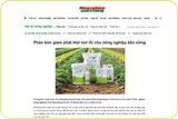 Báo Nông Nghiệp Và Môi Trường - Cơ Quan Ngôn Luận Của Bộ Nông Nghiệp Và Môi Trường Thông Tin Về Phân Bón Giảm Phát Thải, Bảo Vệ Môi Trường Của Ecolar