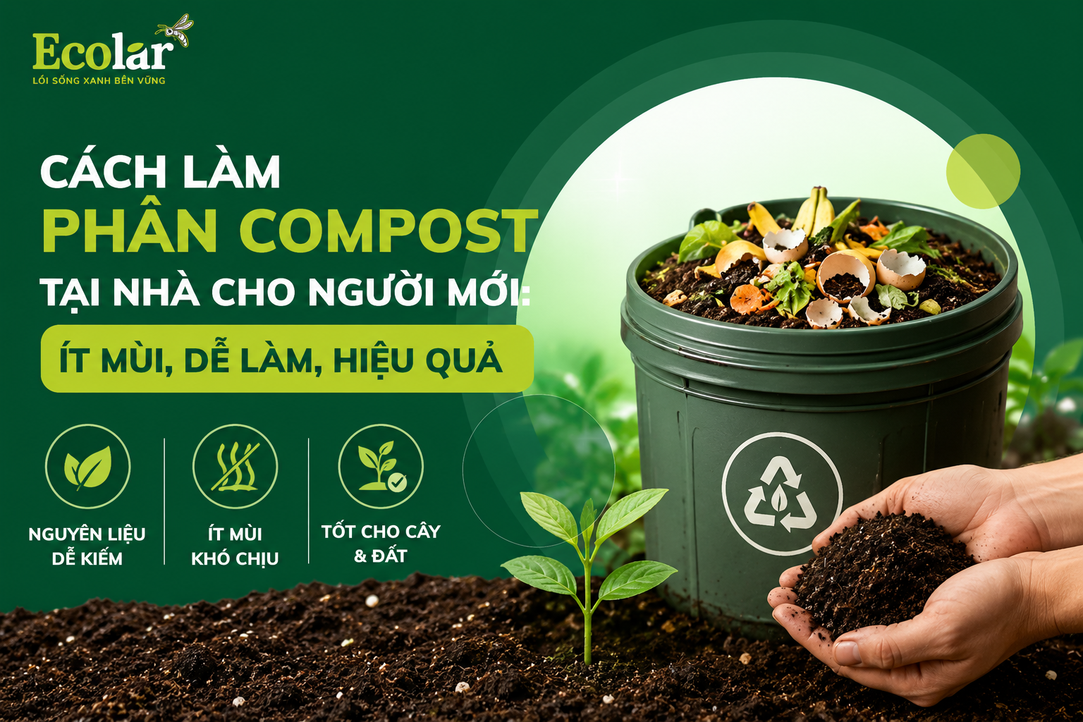 Cách Làm Phân Compost Tại Nhà Cho Người Mới: Ít Mùi, Dễ Làm, Hiệu Quả