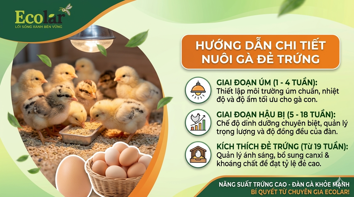 Cách Nuôi Gà Đẻ Trứng Từ 1 Ngày Tuổi Đến Khi Vào Đẻ