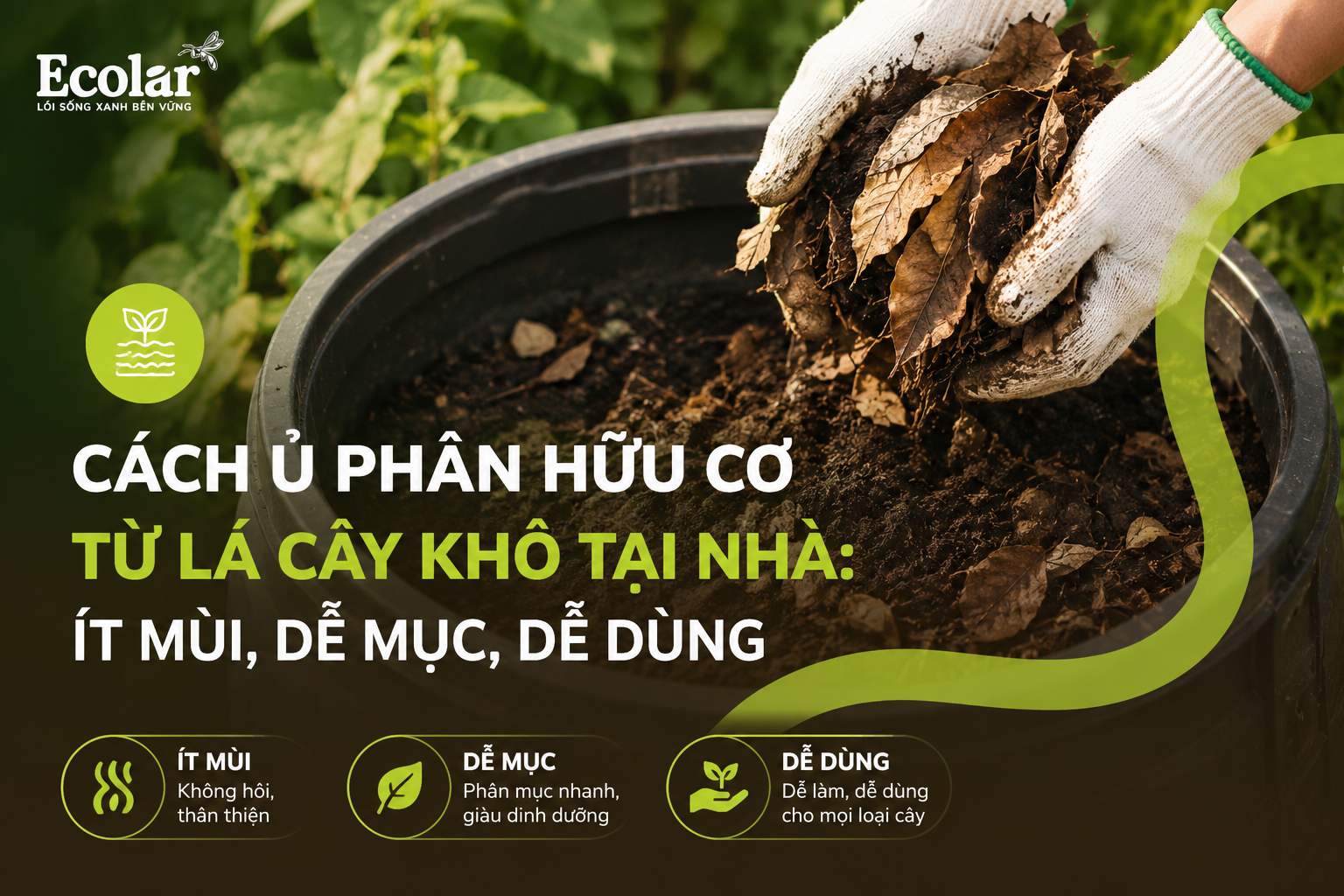 Cách Ủ Phân Hữu Cơ Từ Lá Cây Khô Tại Nhà: Ít Mùi, Dễ Mục, Dễ Dùng