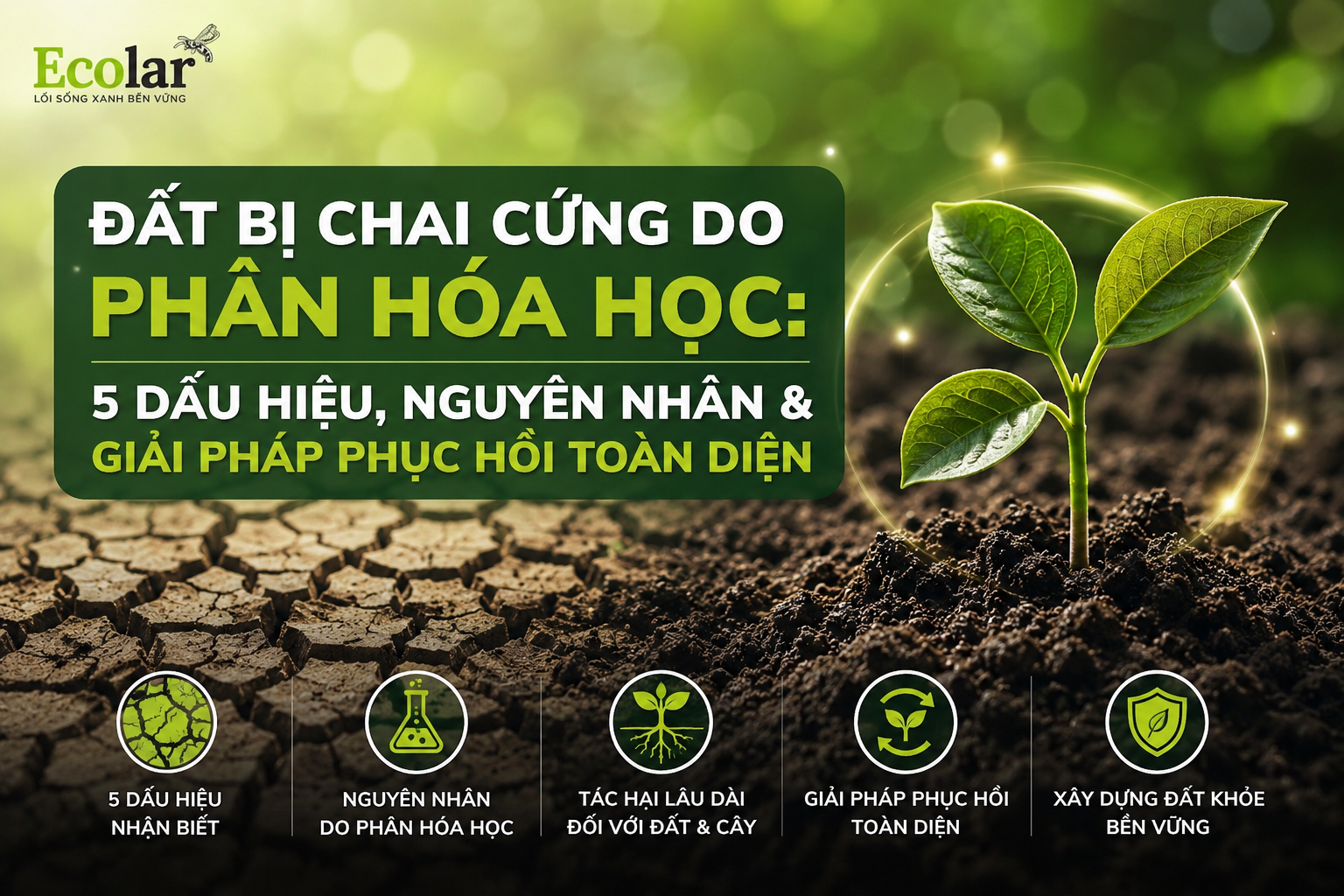 Đất Bị Chai Cứng Do Phân Hóa Học: 5 Dấu Hiệu, Nguyên Nhân & Giải Pháp Phục Hồi Toàn Diện
