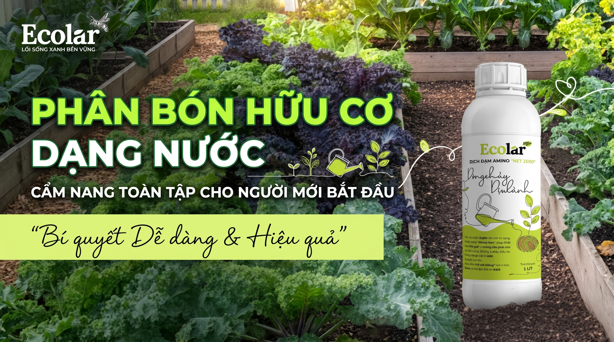 Phân bón hữu cơ dạng nước: Có phù hợp cho người mới trồng cây không? Hướng dẫn quyết định & cách dùng cho người mới