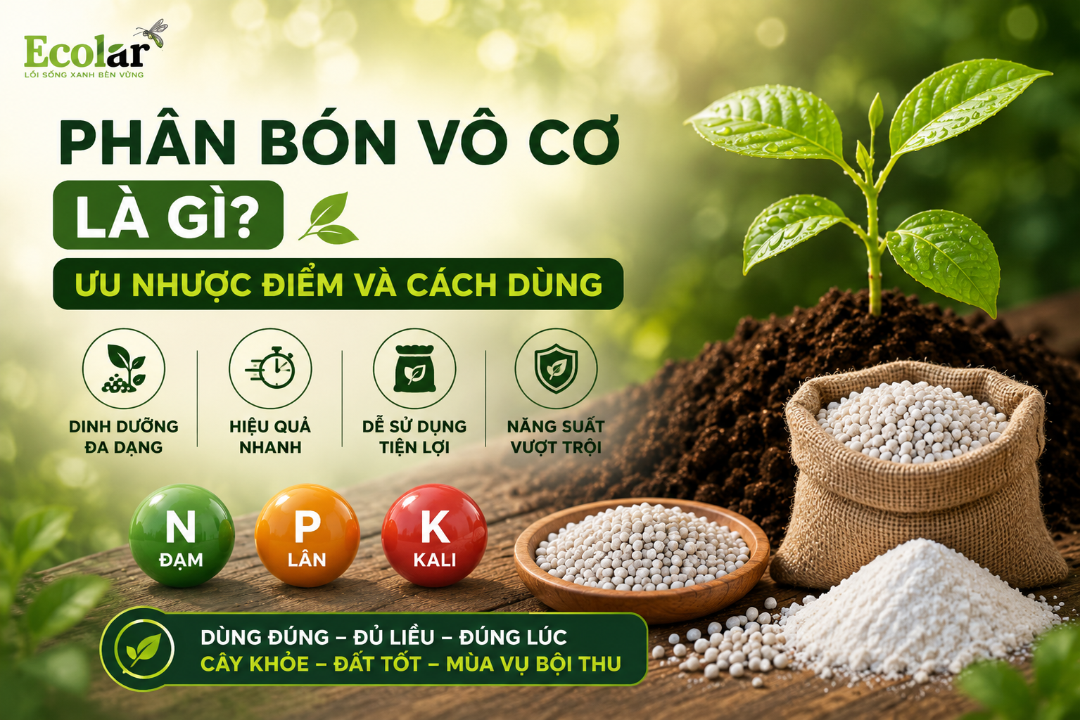 Phân Bón Vô Cơ Là Gì? Ưu Nhược Điểm Và Cách Dùng