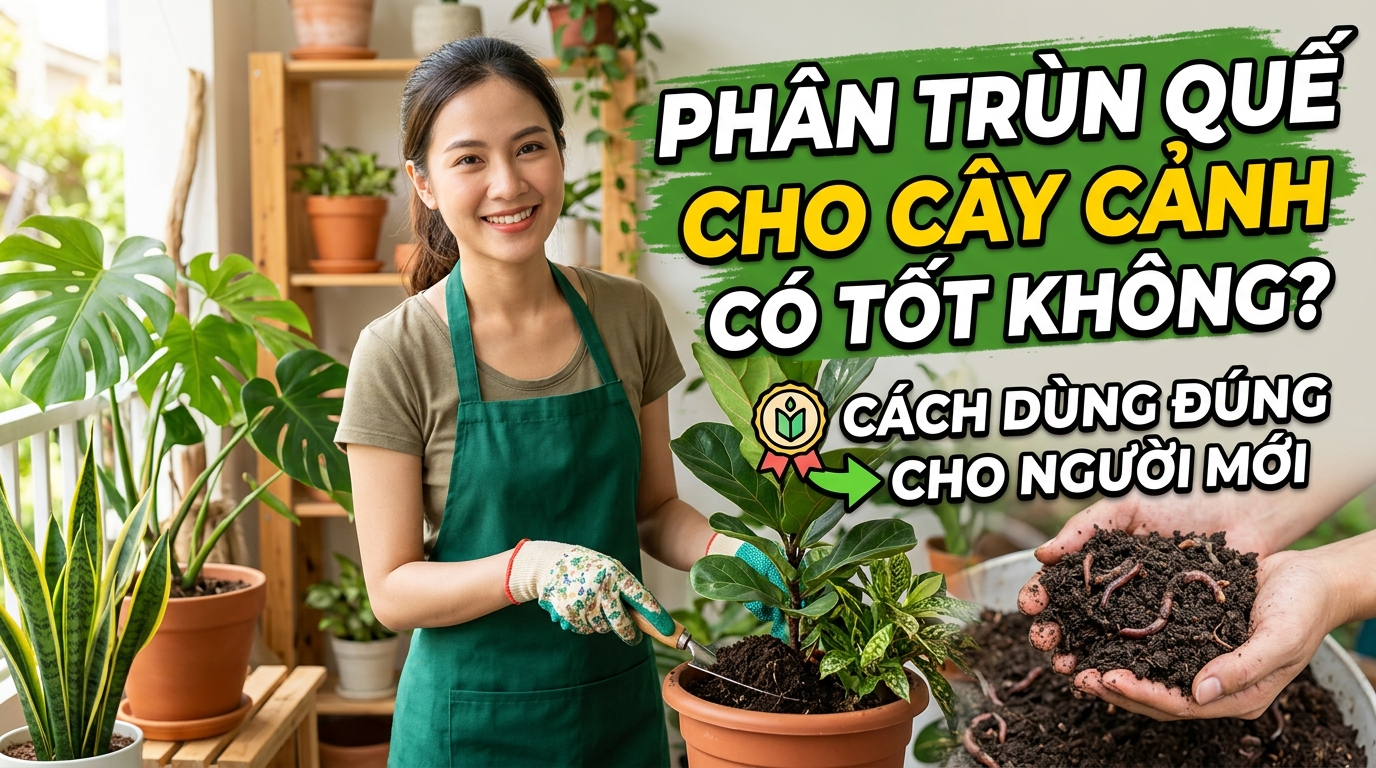 Phân Trùn Quế Cho Cây Cảnh Có Tốt Không? Cách Dùng Đúng Cho Người Mới