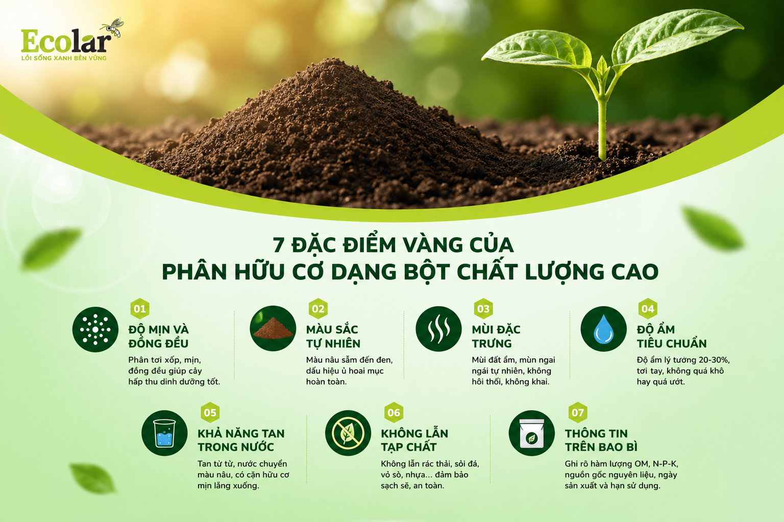 7 Đặc Điểm Vàng Của Phân Hữu Cơ Dạng Bột Chất Lượng Cao