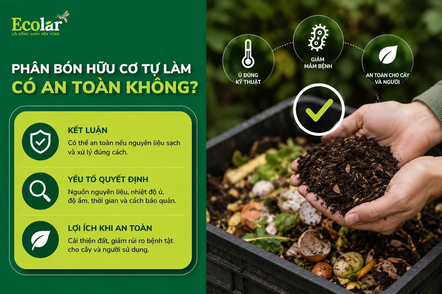 Câu trả lời ngắn: Phân bón hữu cơ tự làm có an toàn không?