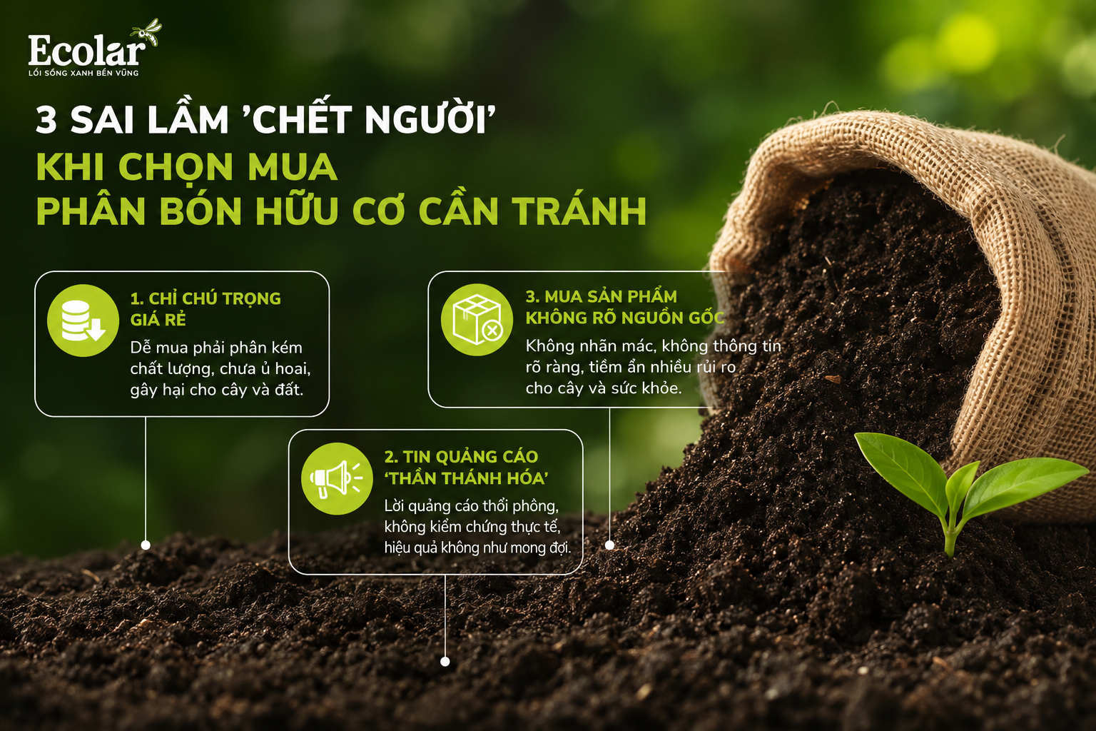 3 Sai Lầm 'Chết Người' Khi Chọn Mua Phân Bón Hữu Cơ Cần Tránh