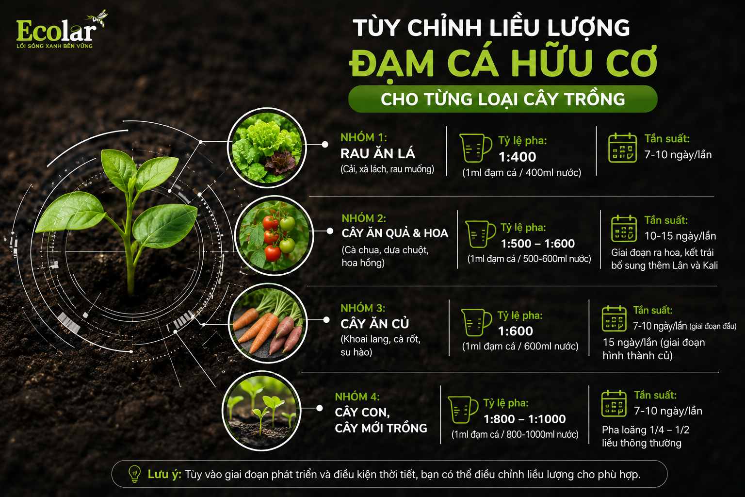 Nguyên Tắc Vàng: Tỷ Lệ Pha Loãng Đạm Cá An Toàn Cho Mọi Loại Cây