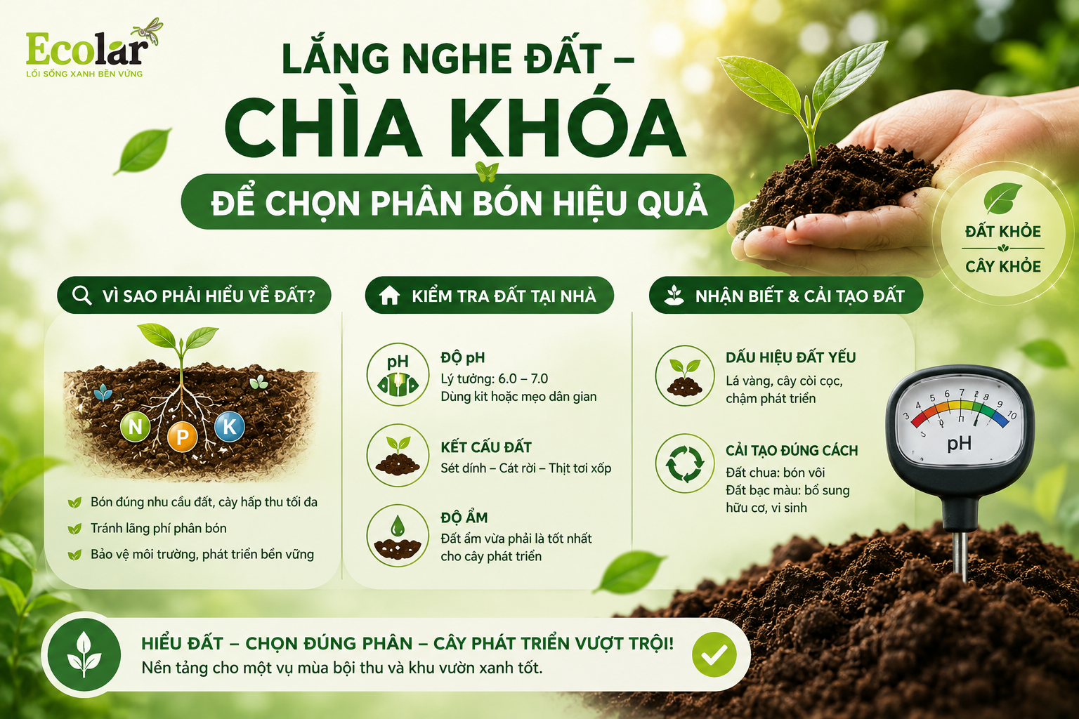 Yếu Tố #2: 'Lắng Nghe' Đất - Chìa Khóa Để Chọn Phân Bón Hiệu Quả