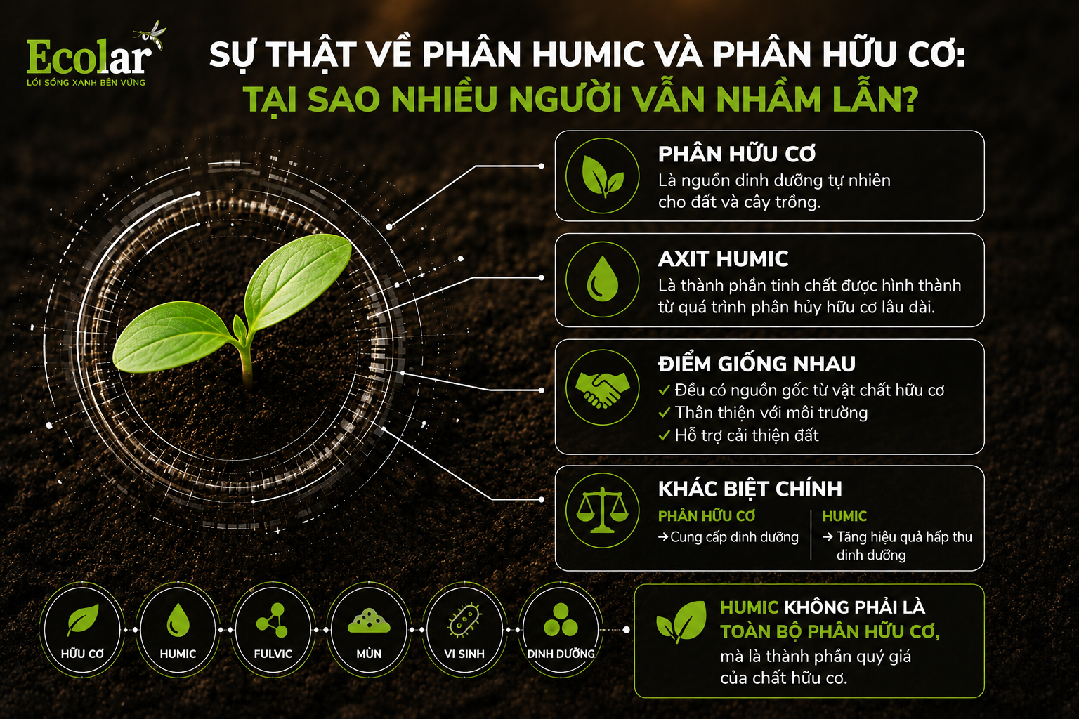 Sự Thật Về Phân Humic và Phân Hữu Cơ: Tại Sao Nhiều Người Vẫn Nhầm Lẫn?