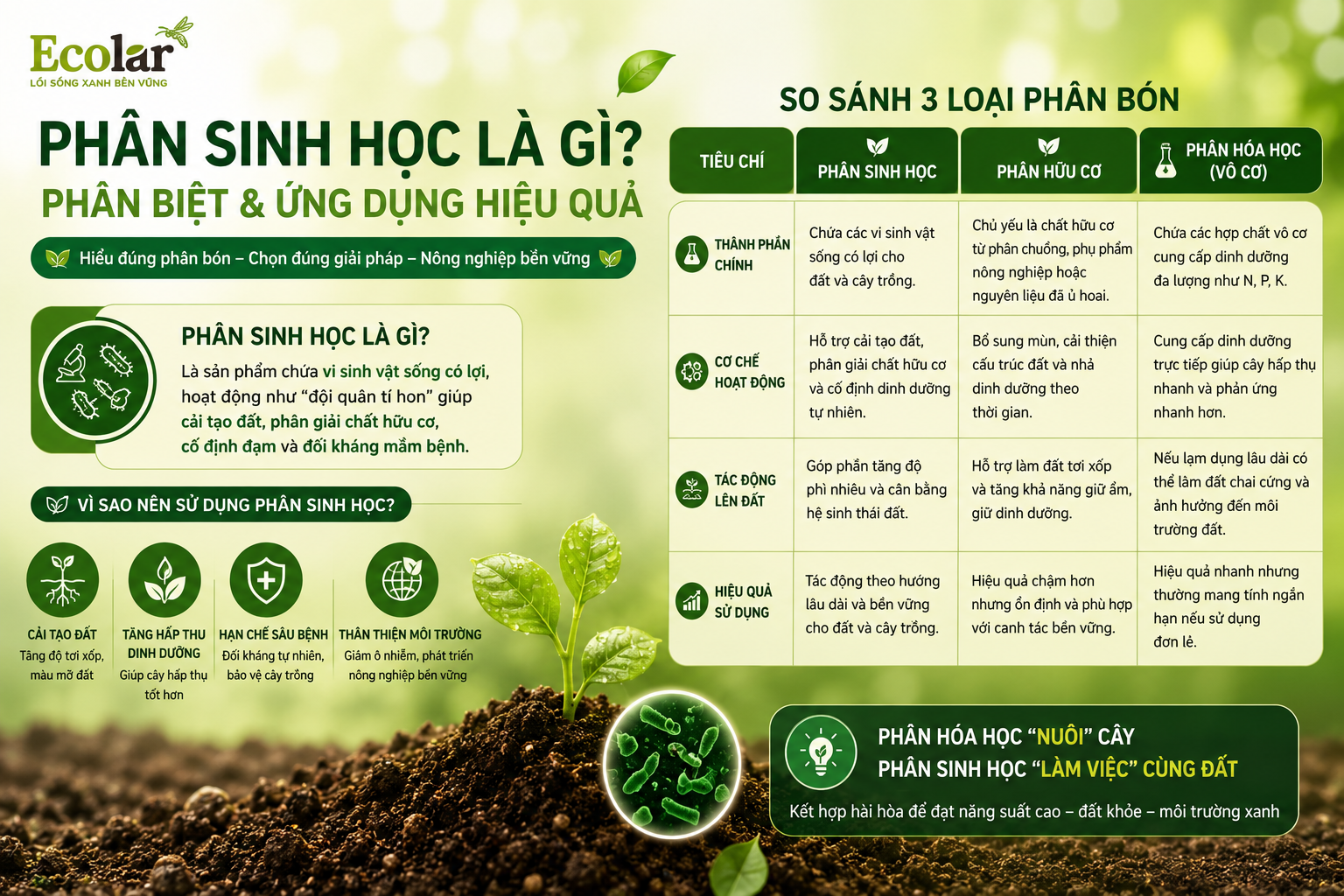 Nông Nghiệp Hiện Đại & Bài Toán Bền Vững: Tại Sao Phân Sinh Học Là Lời Giải?