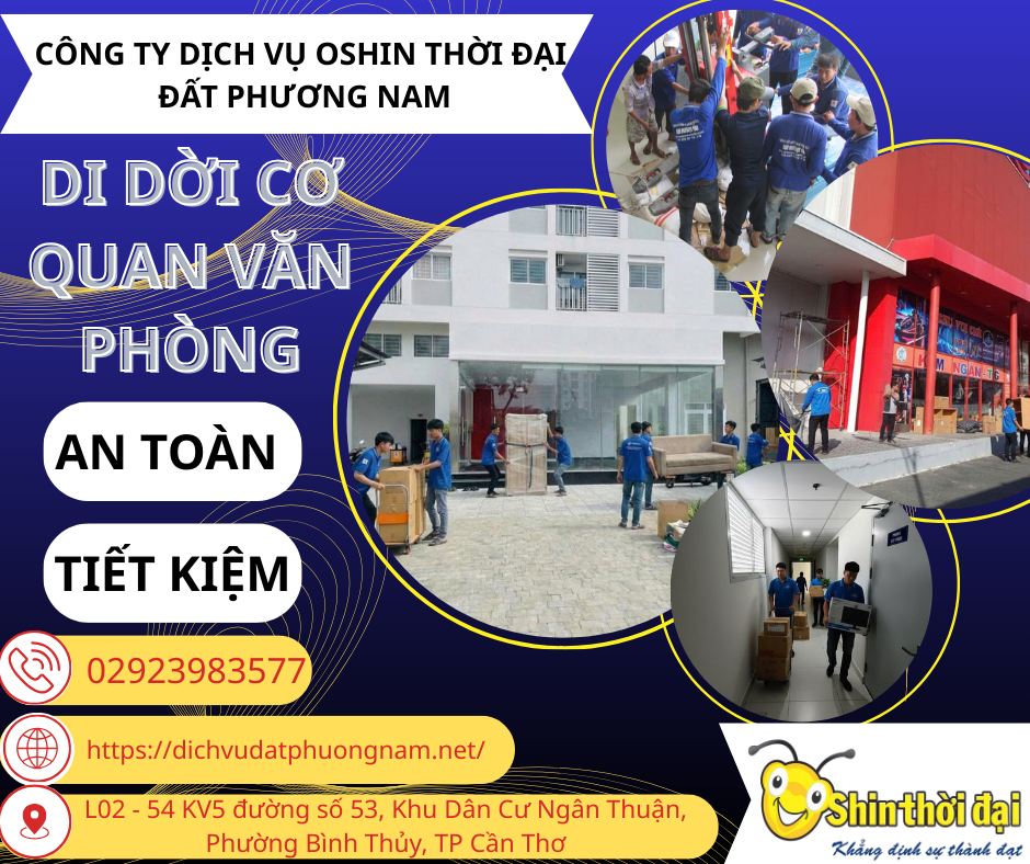 Di Dời Cơ Quan, Văn Phòng Chuyên Nghiệp Tại Cần Thơ – Giải Pháp An Toàn, Tiết Kiệm Cho Doanh Nghiệp