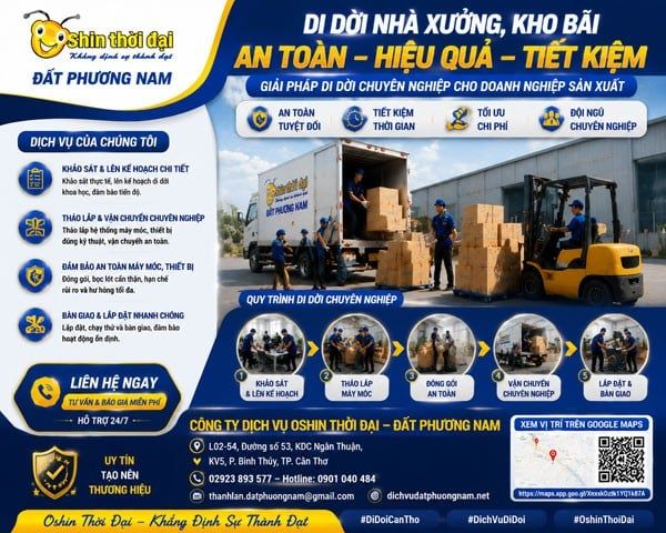 GIẢI PHÁP DI DỜI TOÀN DIỆN CHO VĂN PHÒNG & KHO XƯỞNG TẠI CẦN THƠ