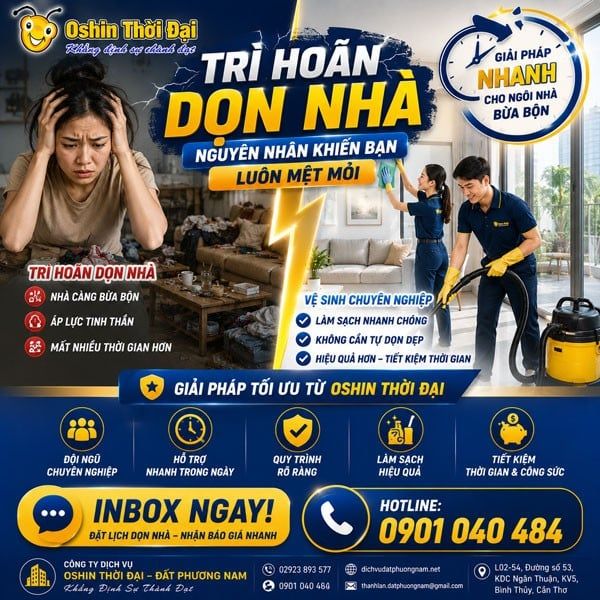 TRÌ HOÃN DỌN NHÀ – NGUYÊN NHÂN KHIẾN BẠN LUÔN MỆT MỎI