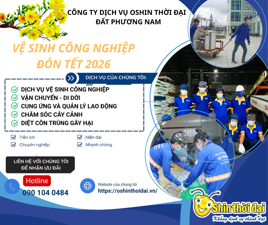 Vệ sinh công nghiệp trọn gói – chuẩn bị không gian Tết tại Cần Thơ