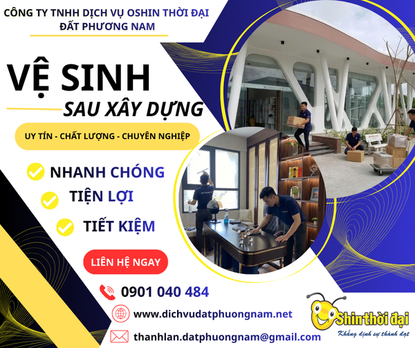 Quy trình vệ sinh sau xây dựng: Đội ngũ Đất Phương Nam giúp bạn nhận bàn giao nhà sạch bóng.