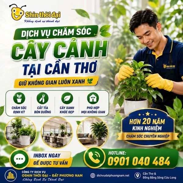 DỊCH VỤ CHĂM SÓC CÂY CẢNH TẠI CẦN THƠ – GIỮ KHÔNG GIAN LUÔN XANH