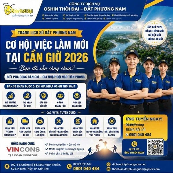 THÁNG 07 – CHIÊU MỘ NHỮNG CHIẾN BINH MỚI CHO HÀNH TRÌNH CẦN GIỜ CÙNG OSHIN THỜI ĐẠI – ĐẤT PHƯƠNG NAM