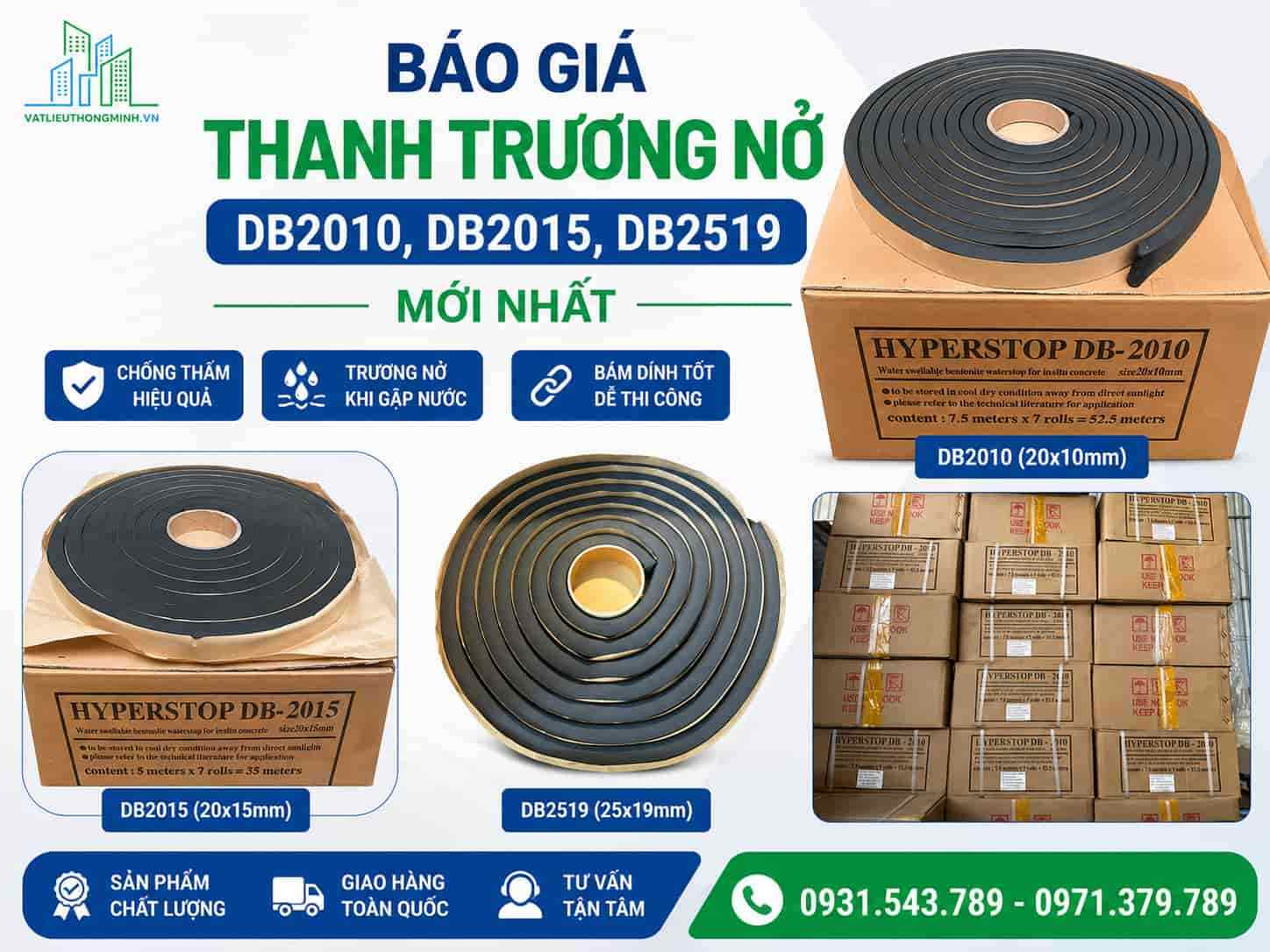 Báo Giá Thanh Trương Nở DB2010, DB2015, DB2519 Mới Nhất 2026