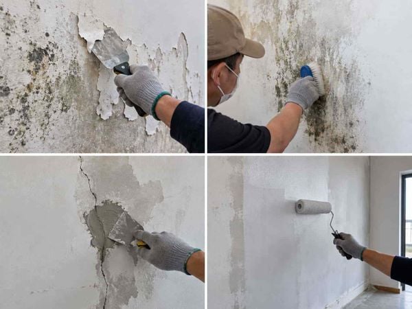 Cách xử lý tường sơn bị mốc trước khi sơn lại