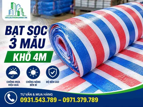 Bạt sọc 3 màu khổ 4m