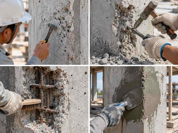 Cách xử lý bê tông bị rỗ mặt