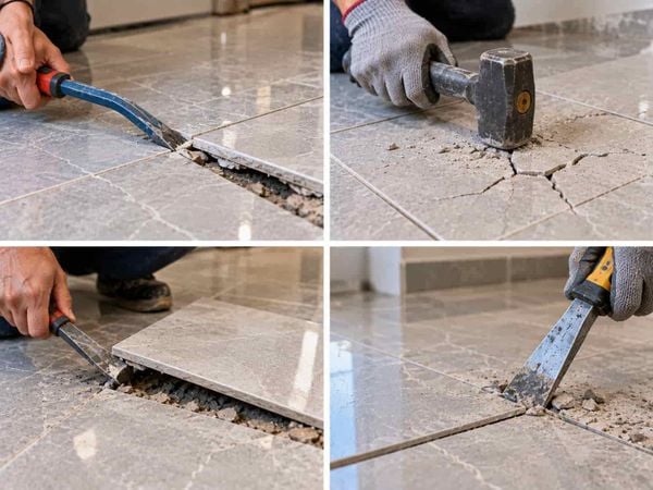Lỗi thường gặp khi gỡ gạch lát nền