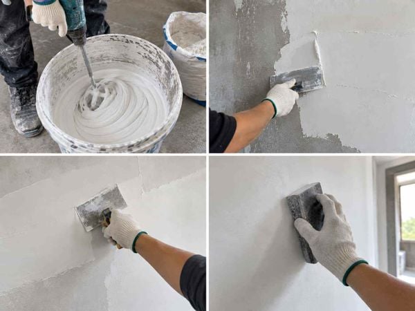 Cách trộn bột bả tường để hạn chế vón cục
