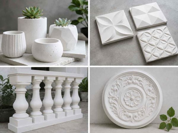 Cách pha xi măng trắng đổ khuôn