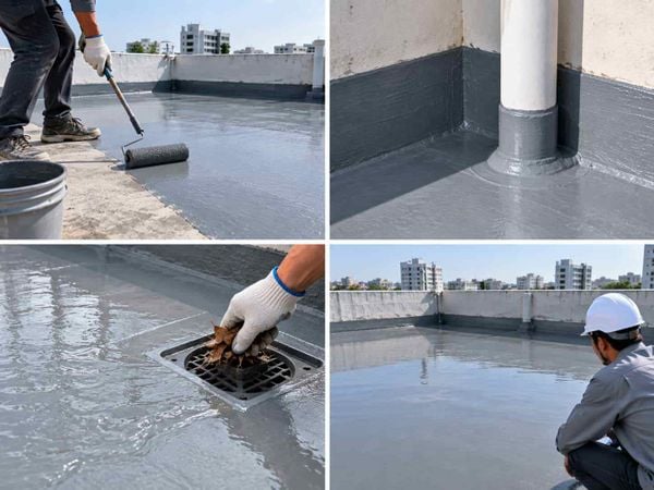 Cách chống thấm sân thượng bị nứt