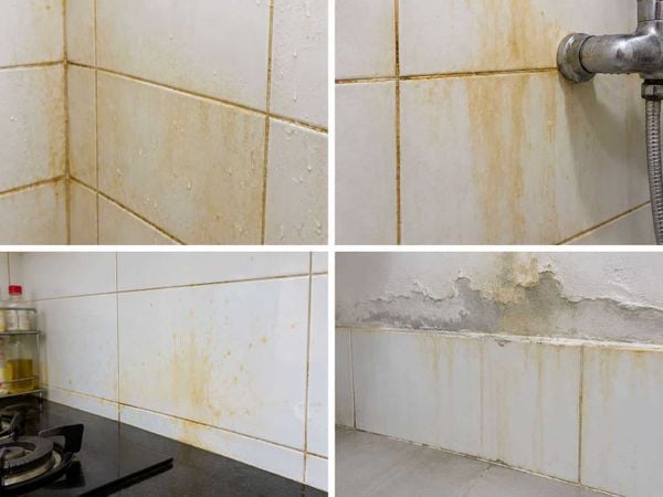 Vì sao gạch ốp tường bị ố vàng