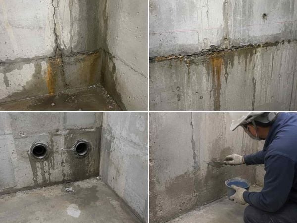 Xử lý vết nứt và điểm rò nước cục bộ
