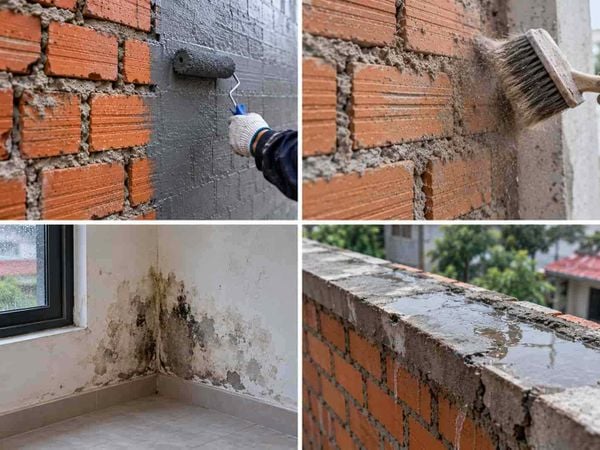 Những lỗi thường gặp khi chống thấm tường không trát mặt ngoài