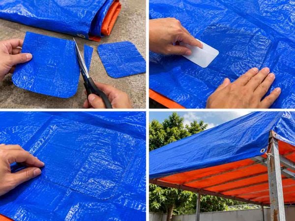 Cách vá bạt rách từng bước