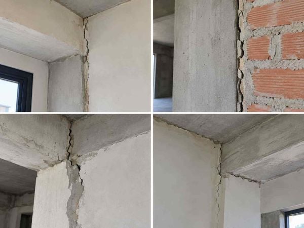 Trường hợp 3: Nứt tại vị trí tiếp giáp cột – tường hoặc dầm – tường
