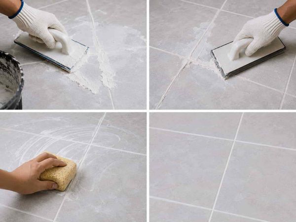 Chà ron gạch nền bằng xi măng trắng cần lưu ý gì?