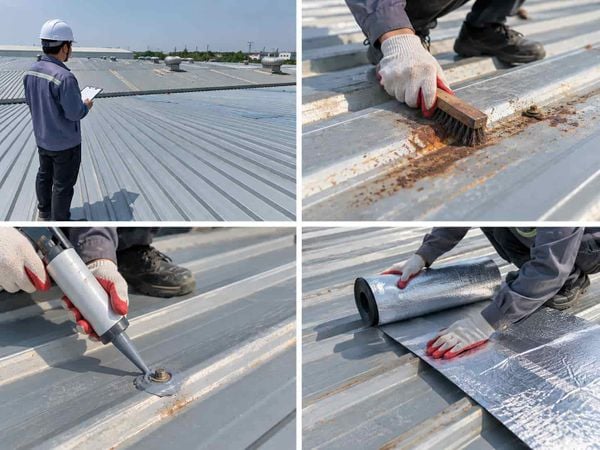 Quy trình chống thấm mái tôn nhà xưởng