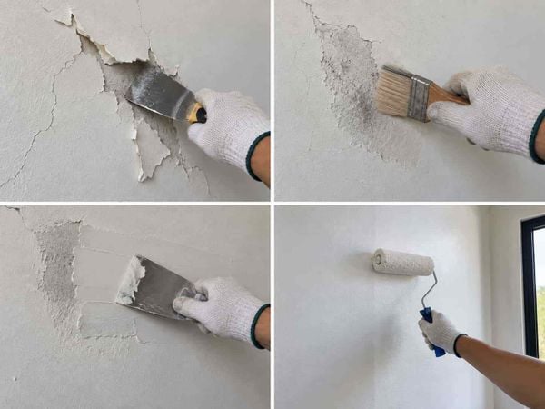 Trường hợp 1: Chỉ nứt lớp sơn hoặc bột bả