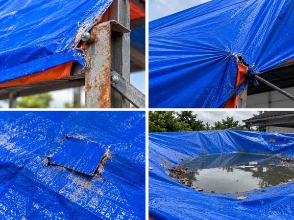 Lỗi khiến bạt vừa vá lại tiếp tục rách