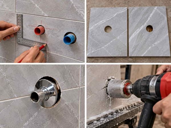Lỗi thường gặp khi khoét lỗ gạch ốp tường