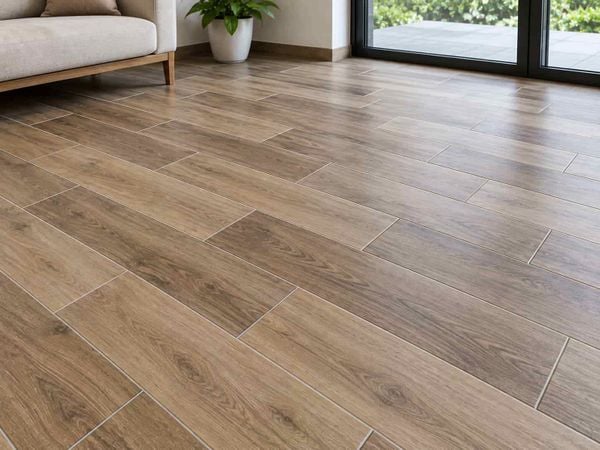 Cách lát gạch giả gỗ so le đẹp tự nhiên