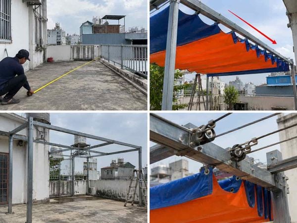 Cách làm mái bạt xếp từng bước