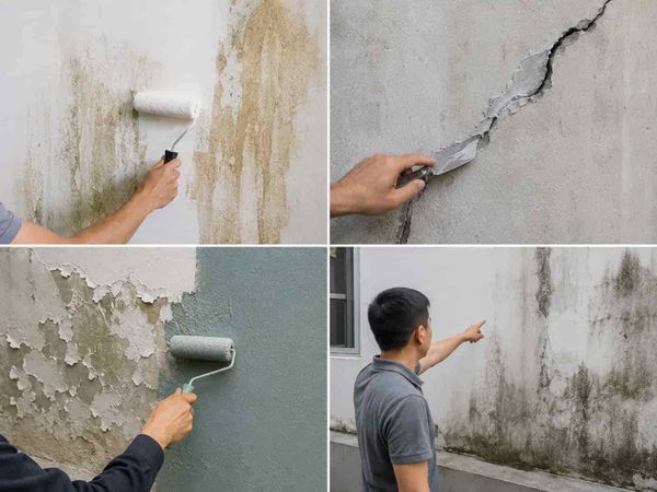 Những lỗi thường gặp khi xử lý tường bị thấm