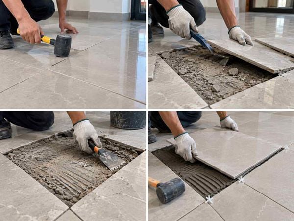 Cách xử lý nền gạch bị phồng