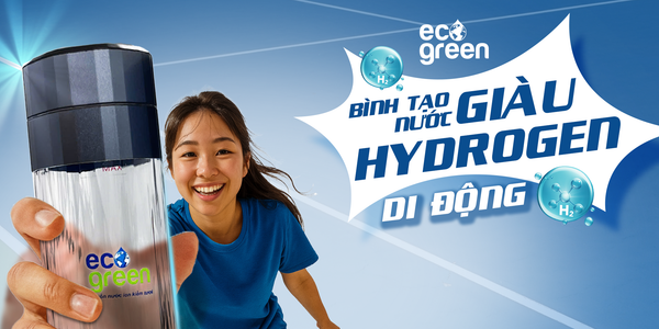 Bình tạo nước di động giàu hydrogen EcoGreen – Giải pháp nước uống tiện lợi cho mùa hè