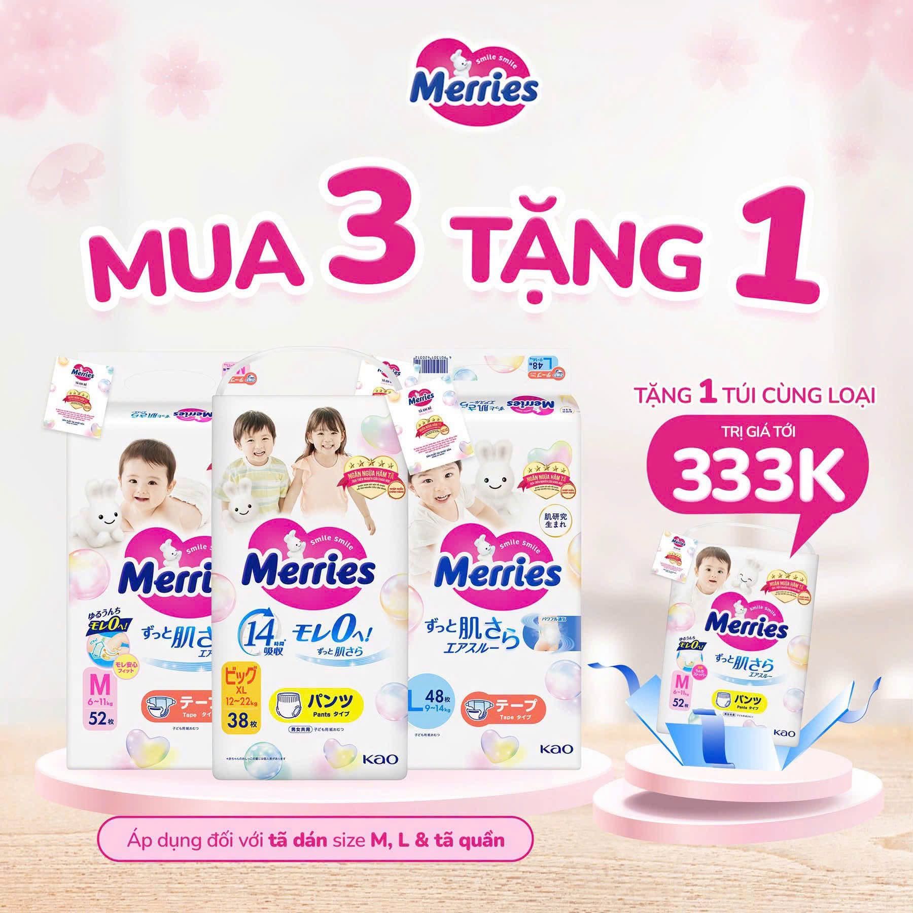 MUA 3 TẶNG 1 – SĂN NGAY SIÊU DEAL TỪ MERRIES!