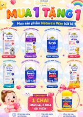 DEAL CHẤN ĐỘNG "MUA 1 TẶNG 1"  Tặng ngay 1 CHAI Omega-3 DHA 60 viên siêu hot cho bé