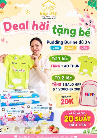 DEAL HỜI #PUDDING_BURINE CHO BÉ – QUÀ XINH MÊ LY TẠI BẮP BẮP STORE