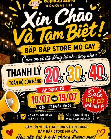 XIN CHÀO & TẠM BIỆT BẮP BẮP STORE MỎ CÀY