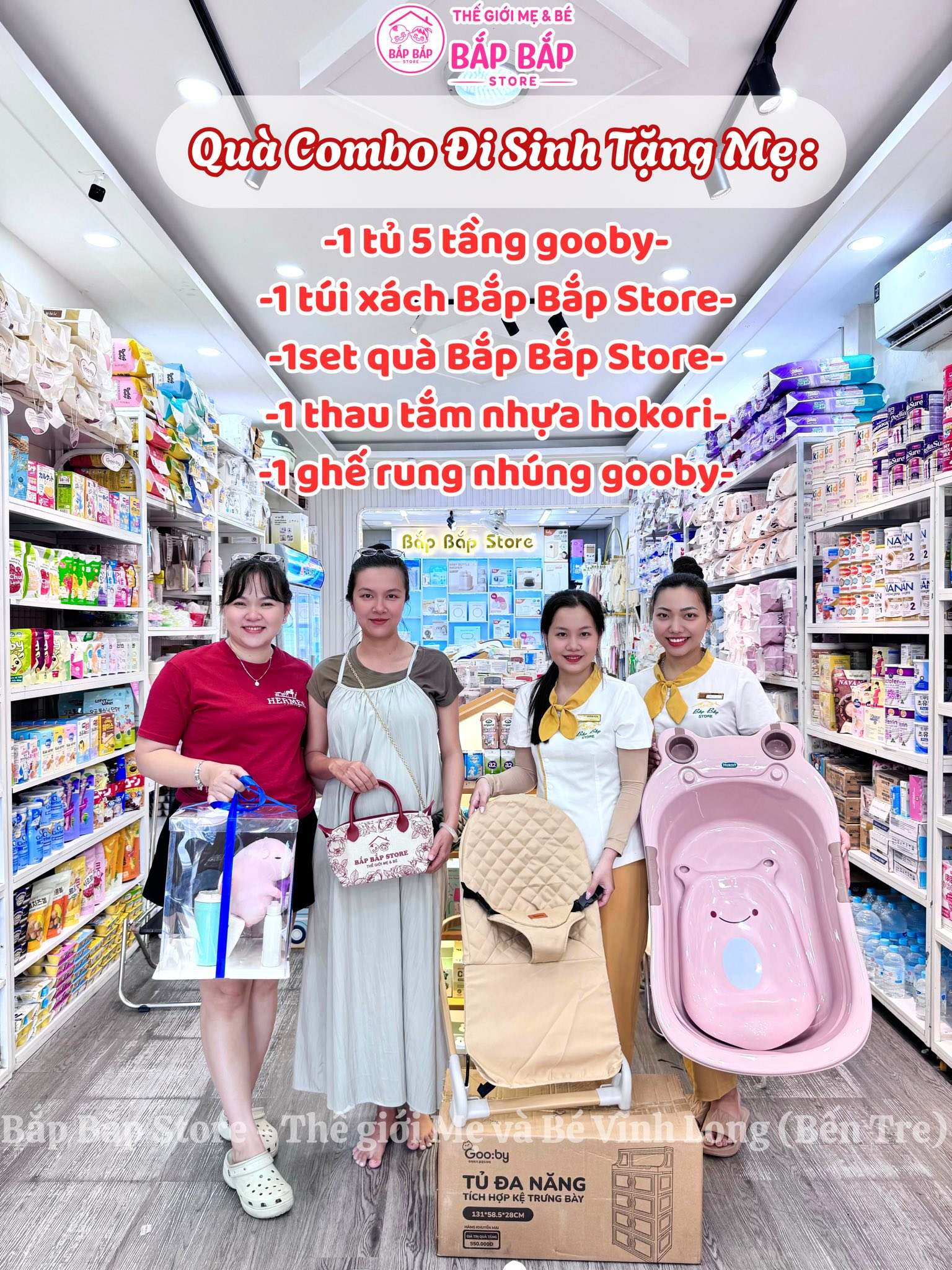 COMBO ĐI SINH DÀI 1m2 MẸ RINH COMBO QUÀ SỊN 5 MÓN